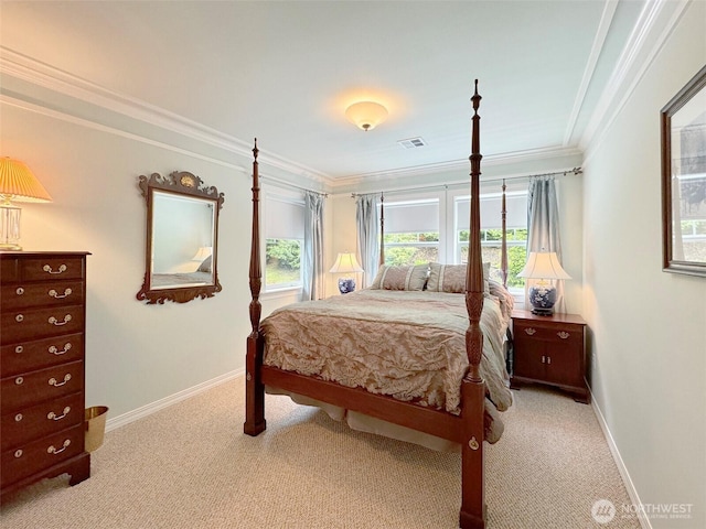 453 Louella Heights Dr, Sequim, WA 98382 - carpeted bedroom featuring ornamental molding and baseboards