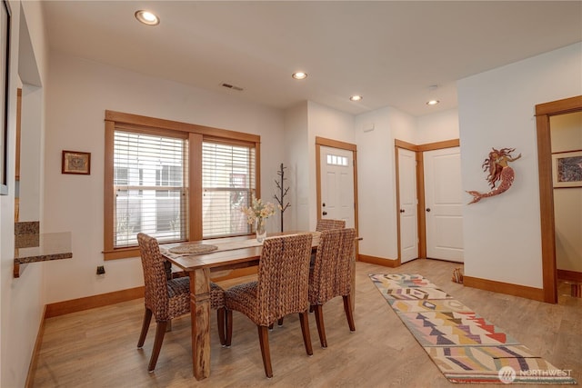 2452 NW Columbia Ave Unit 34, East Wenatchee, WA 98802 - dining room featuring light wood-type flooring and recessed lighting