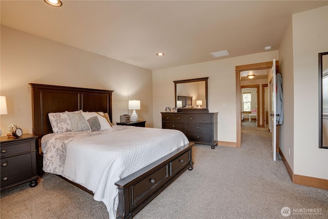2452 NW Columbia Ave Unit 34, East Wenatchee, WA 98802 - bedroom with light colored carpet and recessed lighting