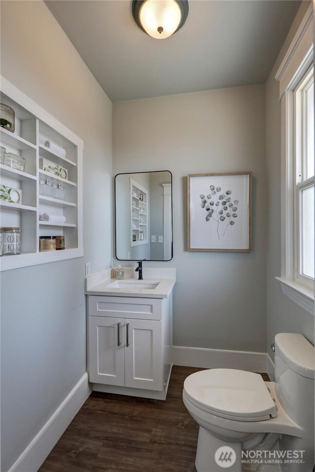 3225 Oakes Ave, Everett, WA 98201 - half bathroom with vanity and wood finished floors
