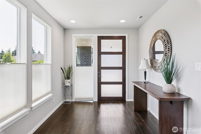 12914 SE 213th, Kent, WA 98031 - entrance foyer featuring dark wood finished floors and recessed lighting