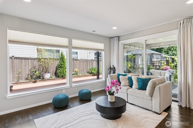 12914 SE 213th, Kent, WA 98031 - living room featuring recessed lighting and wood finished floors