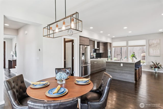 12914 SE 213th, Kent, WA 98031 - dining room with dark wood-style floors and recessed lighting