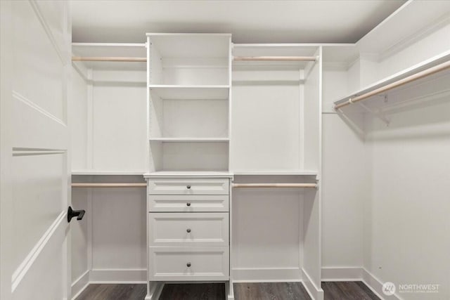 1305 N 6th St, Tacoma, WA 98403 - walk in closet with dark wood finished floors