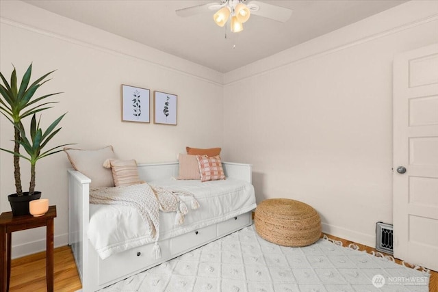 1305 N 6th St, Tacoma, WA 98403 - bedroom featuring wood finished floors and ceiling fan