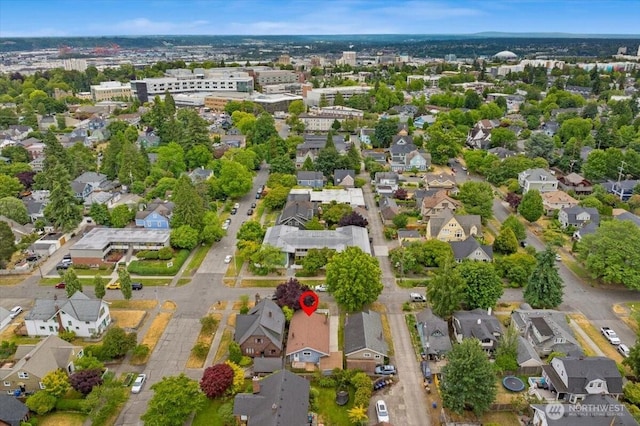 1305 N 6th St, Tacoma, WA 98403 - aerial view of property's location with nearby suburban area