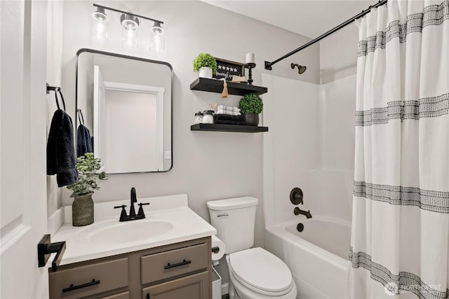 20008 99th Ave E, Graham, WA 98338 - full bathroom featuring vanity and shower / bathtub combination with curtain