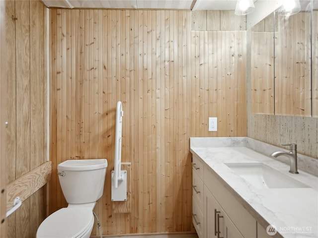 9128 184th Ave NE, Granite Falls, WA 98252 - bathroom featuring vanity and wood walls