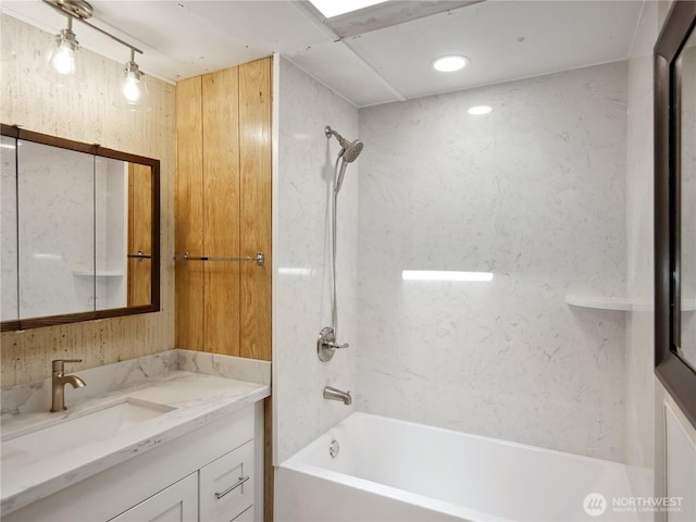 9128 184th Ave NE, Granite Falls, WA 98252 - bathroom with vanity and bathtub / shower combination
