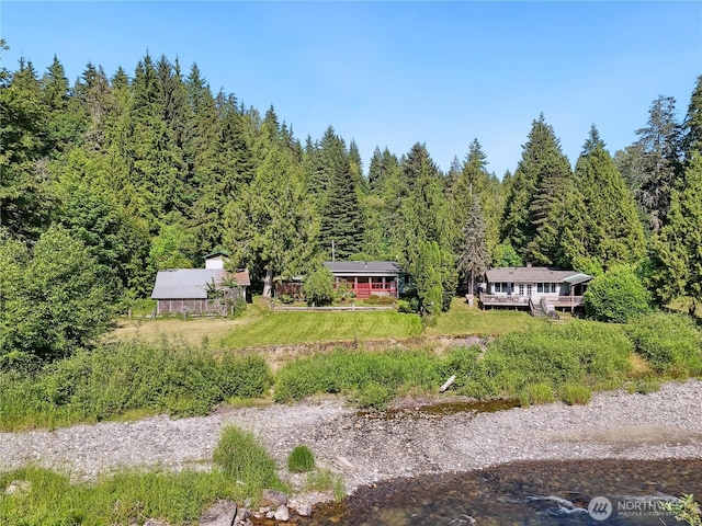 9128 184th Ave NE, Granite Falls, WA 98252 - view from above of property with a forest