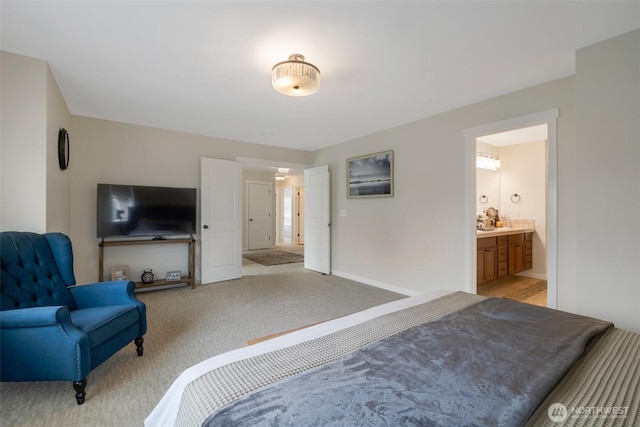 2504 NE 24th Pl, Renton, WA 98056 - bedroom with light colored carpet and ensuite bath