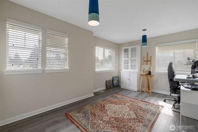 2504 NE 24th Pl, Renton, WA 98056 - home office with wood finished floors and baseboards