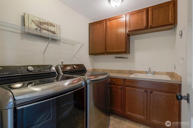 2504 NE 24th Pl, Renton, WA 98056 - laundry area with separate washer and dryer and cabinet space