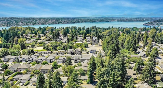2504 NE 24th Pl, Renton, WA 98056 - aerial perspective of suburban area with a nearby body of water