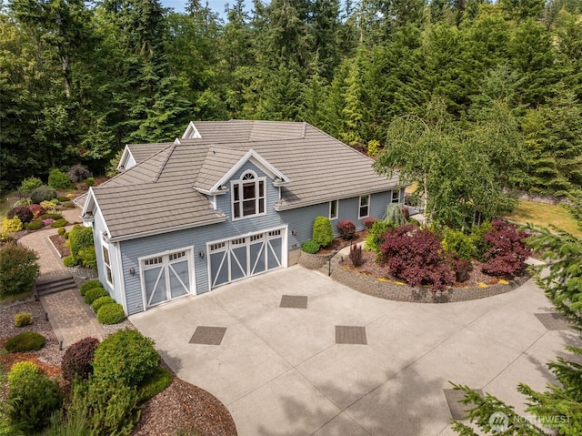 1483 Fox Hollow Rd, Sequim, WA 98382 - view of front of home with concrete driveway and a tile roof