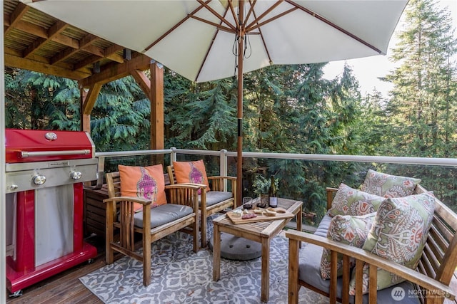 251 Saddle Dr, Port Townsend, WA 98368 - wooden deck featuring outdoor lounge area and area for grilling