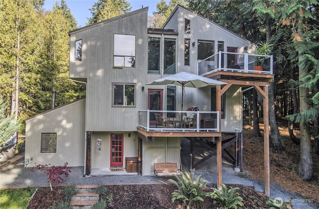 251 Saddle Dr, Port Townsend, WA 98368 - rear view of house with a balcony