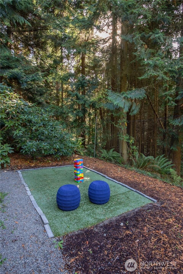 251 Saddle Dr, Port Townsend, WA 98368 - view of yard featuring a wooded view