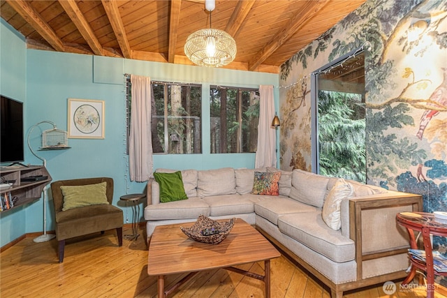 251 Saddle Dr, Port Townsend, WA 98368 - living area featuring wood ceiling and hardwood / wood-style floors
