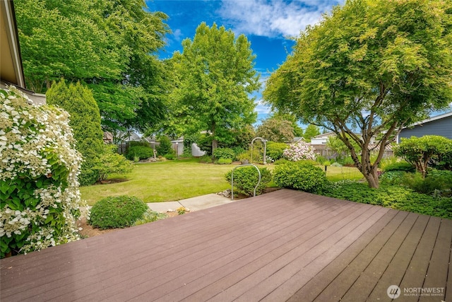 1021 Garden Dr, Lynden, WA 98264 - wooden deck featuring a fenced backyard