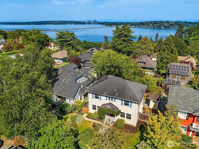 2318 33rd Ave S, Seattle, WA 98144 - aerial perspective of suburban area featuring a nearby body of water