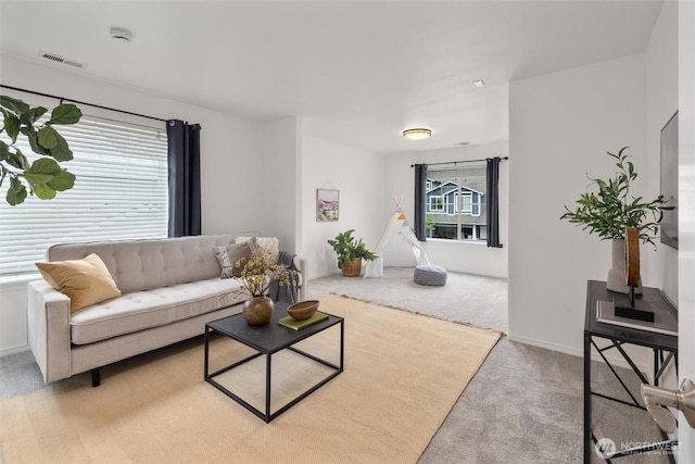 14219 284th Pl NE, Duvall, WA 98019 - living room featuring carpet and baseboards