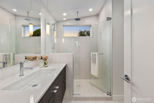 2665 51st Ave SW, Seattle, WA 98116 - bathroom with vanity and a shower stall