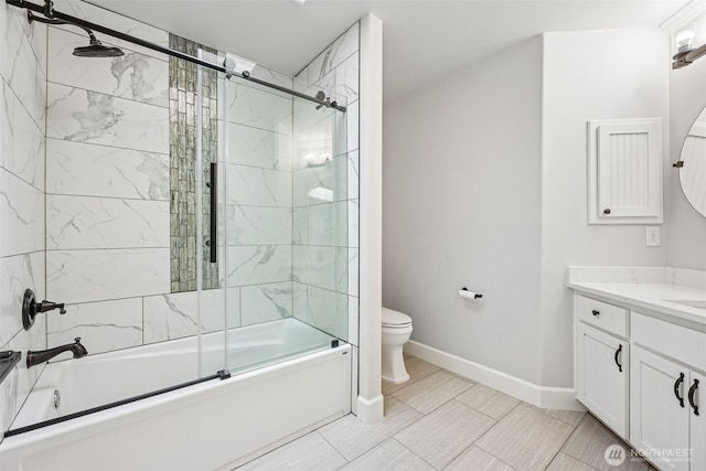 14808 172nd St E, Orting, WA 98360 - bathroom with vanity and bath / shower combo with glass door