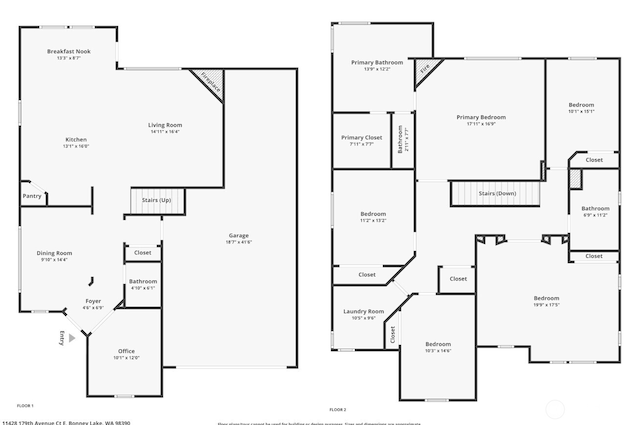 14808 172nd St E, Orting, WA 98360 - view of property floor plan