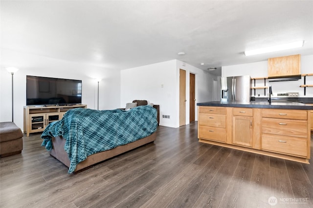 307 Brown St SE, Orting, WA 98360 - living room with dark wood-type flooring