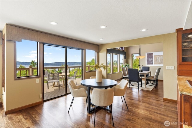 10300 64th Pl W, Mukilteo, WA 98275 - dining room featuring recessed lighting and dark wood-style flooring