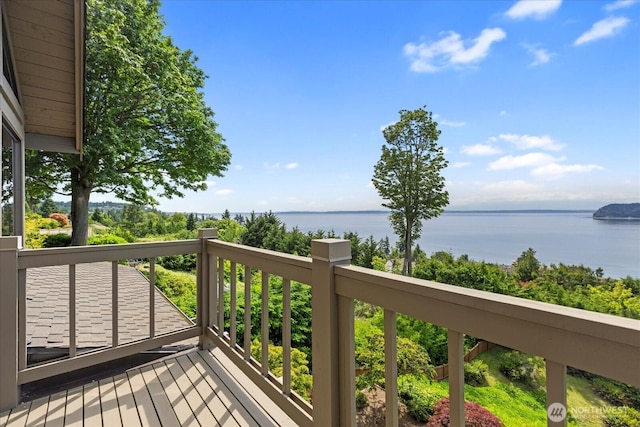 10300 64th Pl W, Mukilteo, WA 98275 - wooden deck featuring a water view