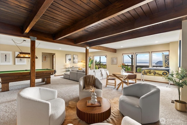 10300 64th Pl W, Mukilteo, WA 98275 - lobby featuring a wooden ceiling with exposed beams and recessed lighting