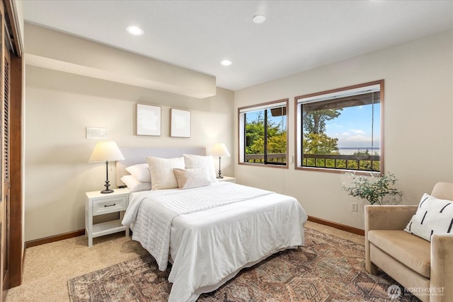 10300 64th Pl W, Mukilteo, WA 98275 - bedroom featuring light carpet and recessed lighting