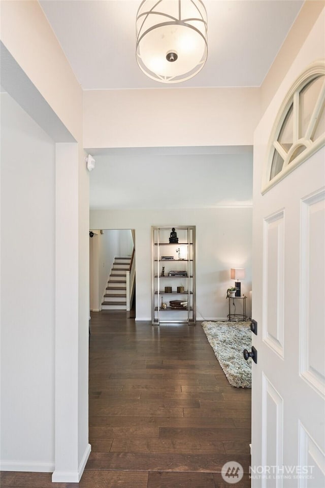 3089 W Lake Sammamish Pkwy NE, Redmond, WA 98052 - hall featuring stairway and hardwood / wood-style floors
