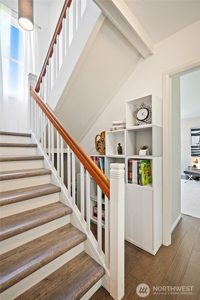 3089 W Lake Sammamish Pkwy NE, Redmond, WA 98052 - staircase with wood finished floors