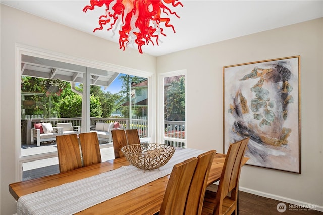 3089 W Lake Sammamish Pkwy NE, Redmond, WA 98052 - dining room featuring wood finished floors and baseboards