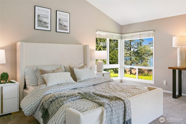 3089 W Lake Sammamish Pkwy NE, Redmond, WA 98052 - carpeted bedroom featuring multiple windows and lofted ceiling