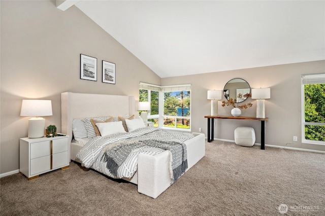 3089 W Lake Sammamish Pkwy NE, Redmond, WA 98052 - bedroom with lofted ceiling and carpet floors