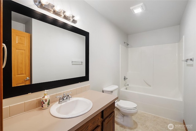 516 Emerald Ct SE, Rainier, WA 98576 - full bathroom featuring vanity, bathing tub / shower combination, and tile patterned flooring
