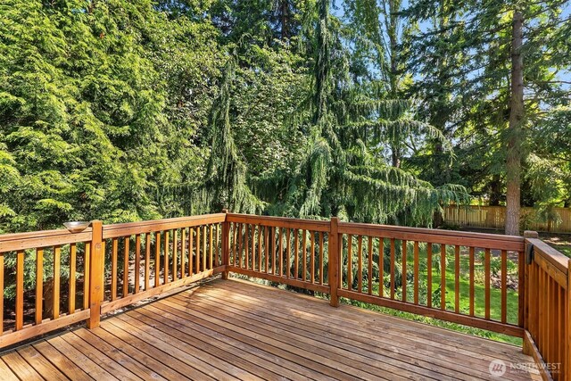13919 SE 3rd Pl, Bellevue, WA 98005 - deck with a fenced backyard