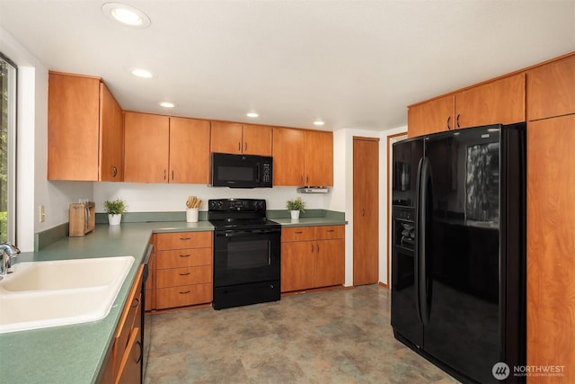 13919 SE 3rd Pl, Bellevue, WA 98005 - kitchen with black appliances and recessed lighting