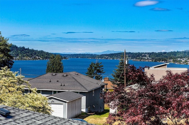 11017 Forest Ave S, Seattle, WA 98178 - water view featuring a mountain backdrop