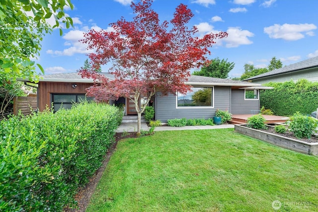 11017 Forest Ave S, Seattle, WA 98178 - back of house with a lawn and a wooden deck