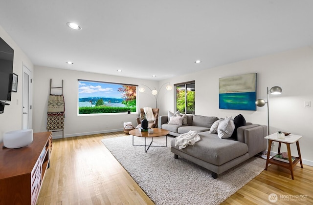 11017 Forest Ave S, Seattle, WA 98178 - living area with light wood finished floors and recessed lighting