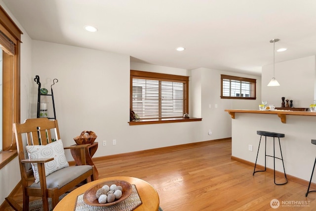 4415 40th Ave SW, Seattle, WA 98116 - living room with light wood-style floors and recessed lighting