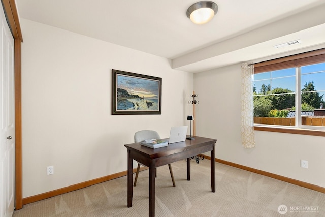 4415 40th Ave SW, Seattle, WA 98116 - office area with baseboards and light colored carpet