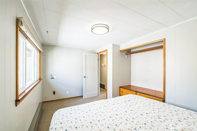 420 3rd St, Ronald, WA 98940 - carpeted bedroom featuring a baseboard heating unit and a closet