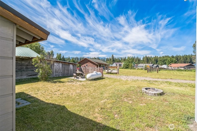 420 3rd St, Ronald, WA 98940 - view of yard with a fire pit