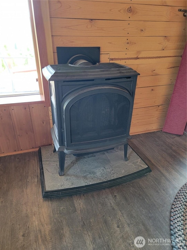 466 Sqove Rd, Wauconda, WA 98859 - detailed view of a wood stove and wood finished floors